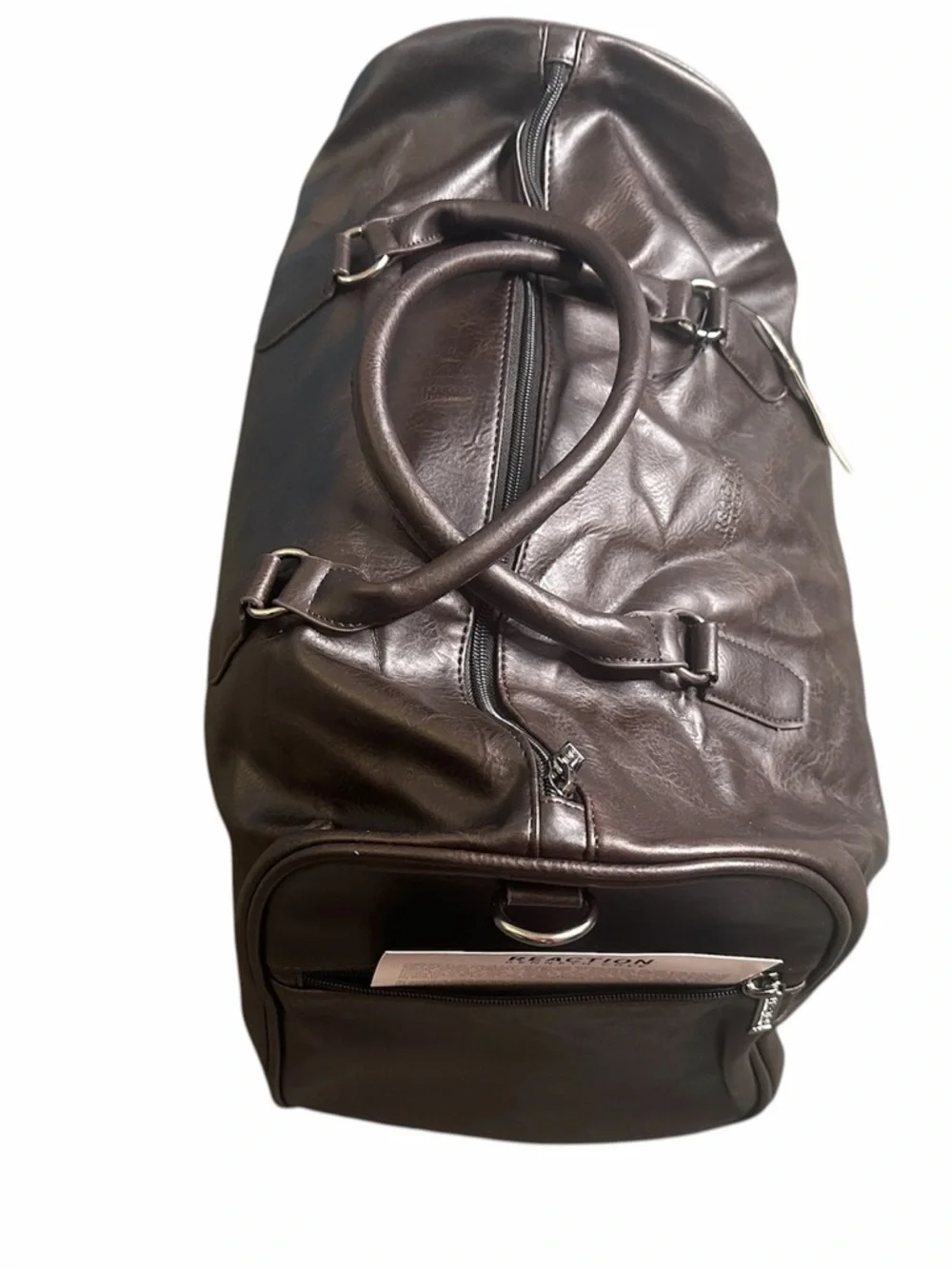 Kenneth Cole Reaction Dark Brown Leather Duffel Bag